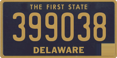 DE license plate 399038