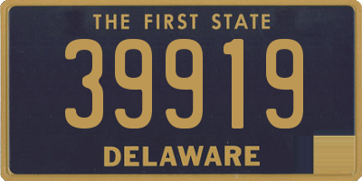 DE license plate 39919