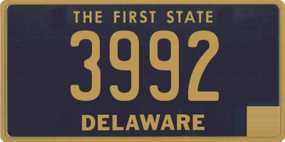 DE license plate 3992