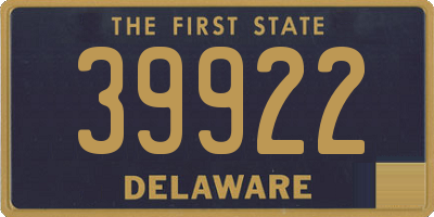DE license plate 39922