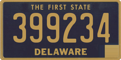 DE license plate 399234