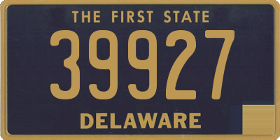 DE license plate 39927