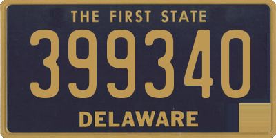 DE license plate 399340
