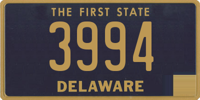 DE license plate 3994