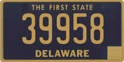 DE license plate 39958