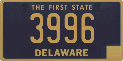 DE license plate 3996