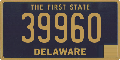 DE license plate 39960