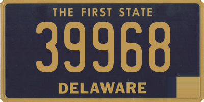 DE license plate 39968