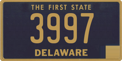 DE license plate 3997