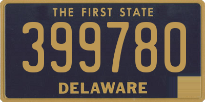 DE license plate 399780