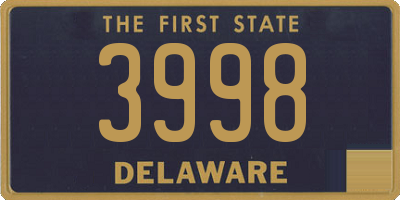 DE license plate 3998