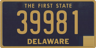 DE license plate 39981