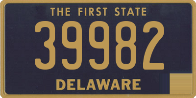 DE license plate 39982