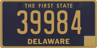 DE license plate 39984