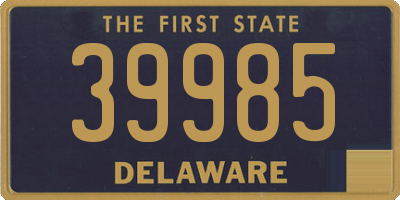 DE license plate 39985