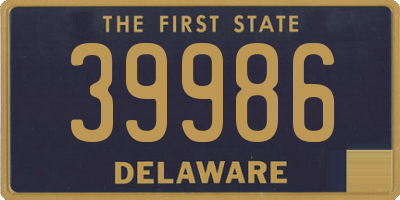 DE license plate 39986