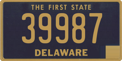 DE license plate 39987