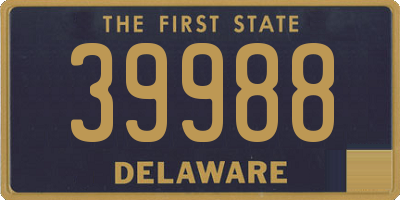 DE license plate 39988