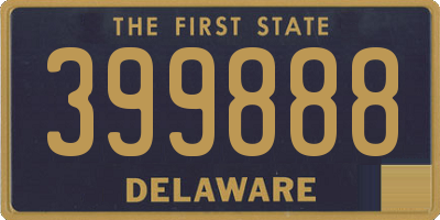 DE license plate 399888