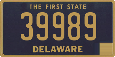 DE license plate 39989