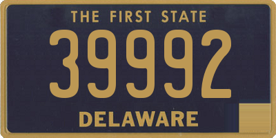 DE license plate 39992