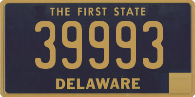 DE license plate 39993