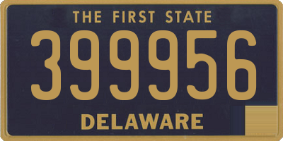 DE license plate 399956