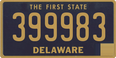DE license plate 399983