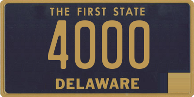 DE license plate 4000