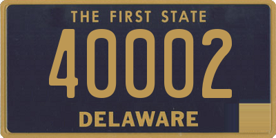 DE license plate 40002