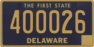 DE license plate 400026