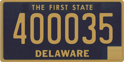 DE license plate 400035