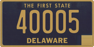 DE license plate 40005