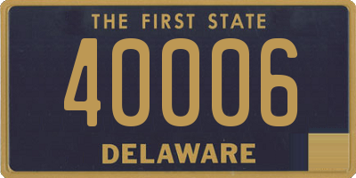 DE license plate 40006