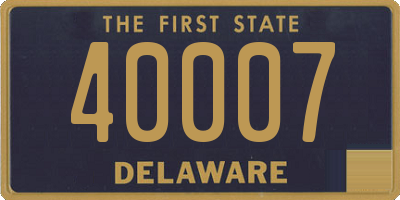 DE license plate 40007