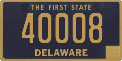 DE license plate 40008