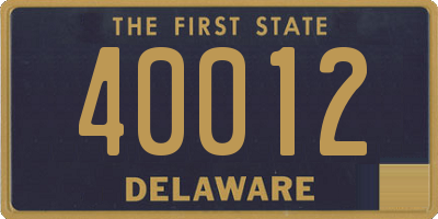 DE license plate 40012