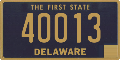 DE license plate 40013