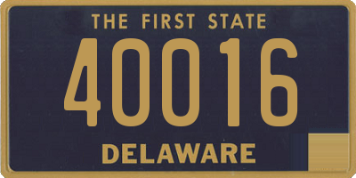 DE license plate 40016