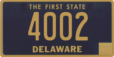 DE license plate 4002