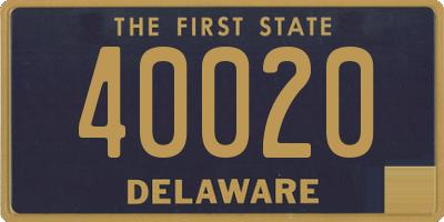 DE license plate 40020