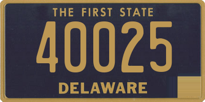 DE license plate 40025