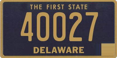 DE license plate 40027