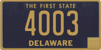 DE license plate 4003