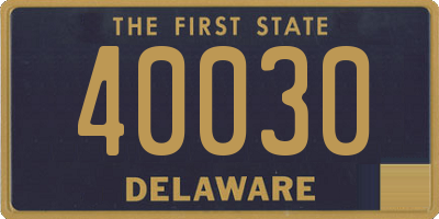 DE license plate 40030