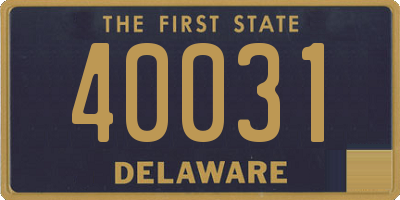 DE license plate 40031