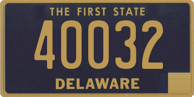 DE license plate 40032