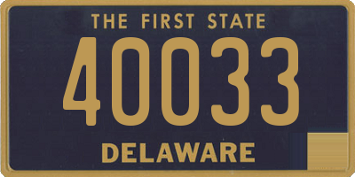 DE license plate 40033