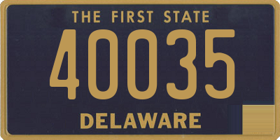 DE license plate 40035