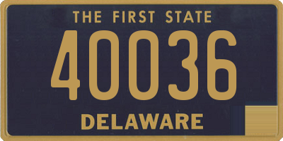 DE license plate 40036